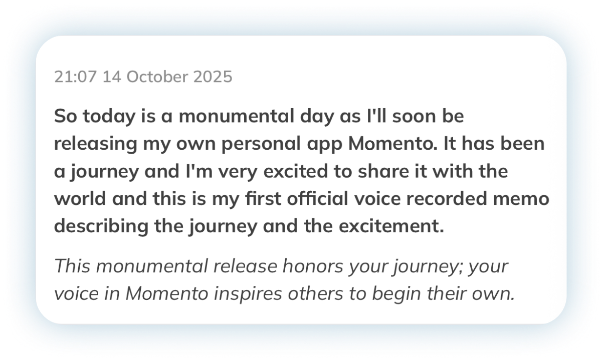 Smiling person reading encouraging notes on a tablet.